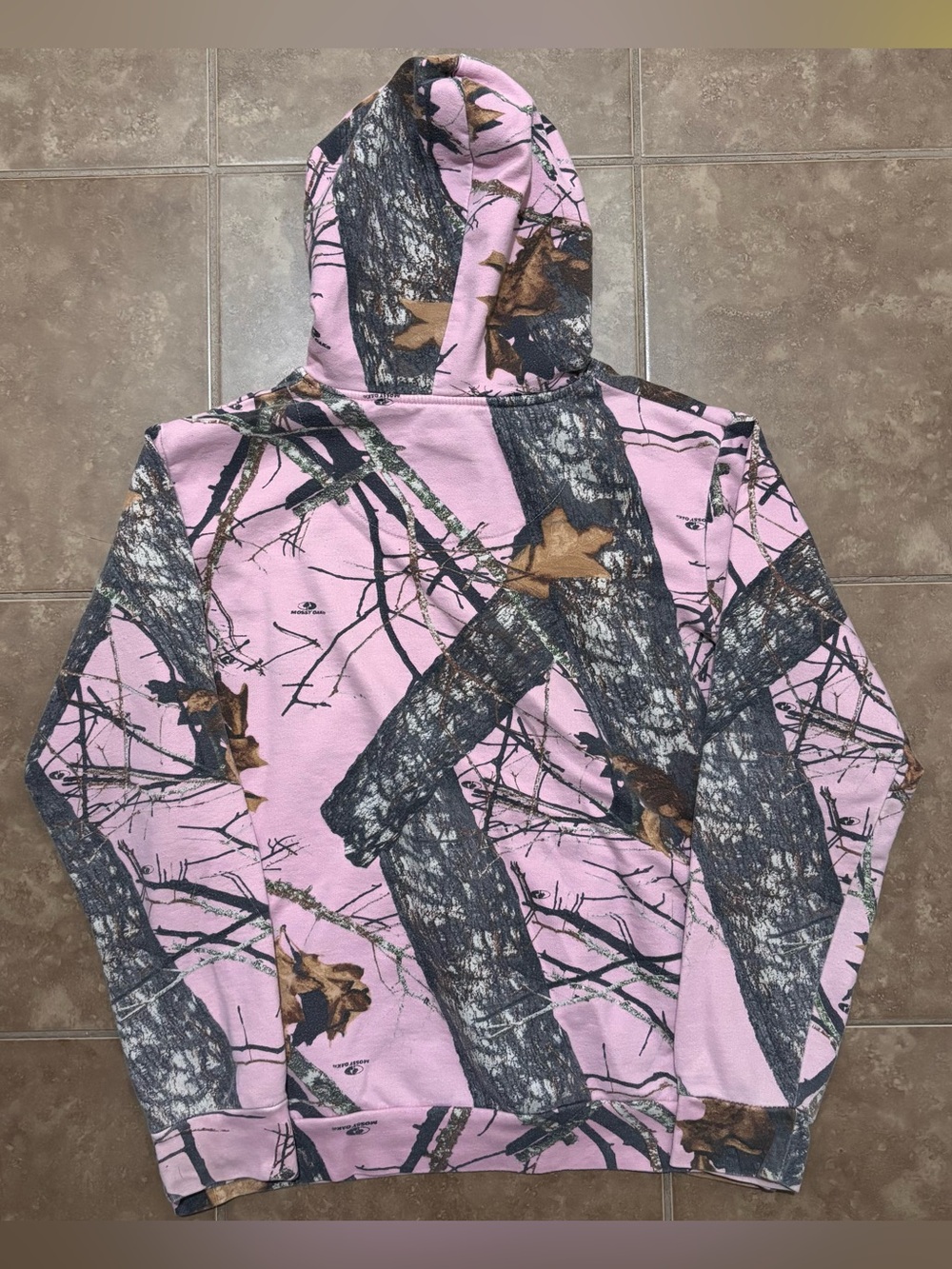 Y2K Mossy Oak Pink Camo Pullover Hoodies Woman’s Small